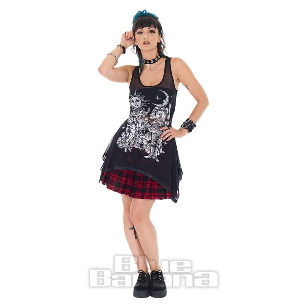 Jawbreaker Sun & Moon Gods Mesh Vest (Black) | Alternative Fashion, Goth Clothing