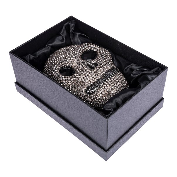 Blue Banana Crystal Skull Bag (Silver) | Alternative Handbags