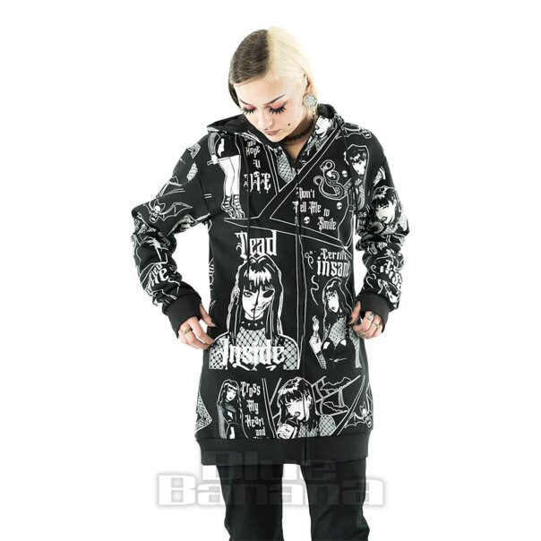 Heartless Zertifizierter Wahnsinniger Kapuzenpullover (Schwarz) | Blue Banana