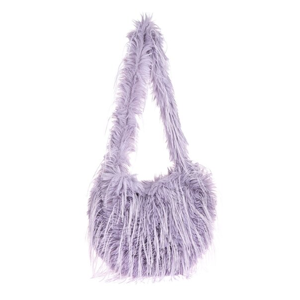 Blue Banana Long Fur Bag (Lilac) | Alternative Accessories