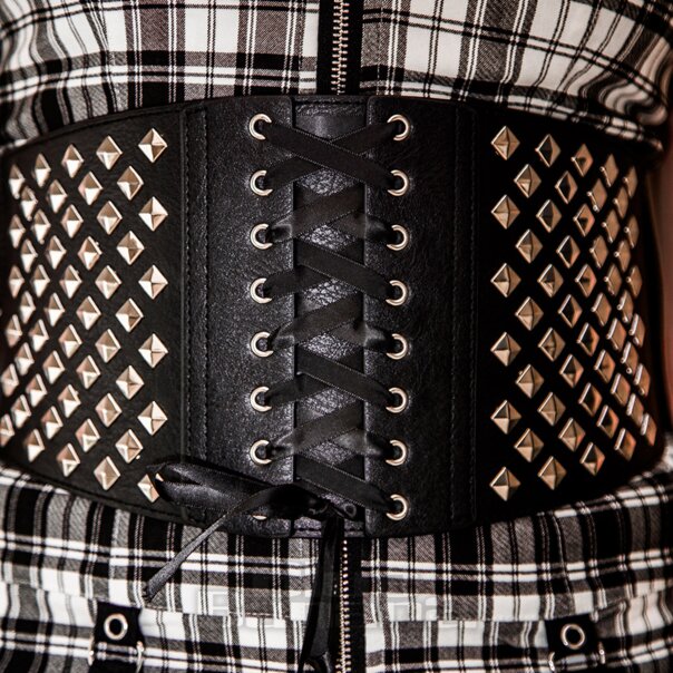 Blue Banana Lacets À Sangle Carrée Ceinture (Noir) | Blue Banana