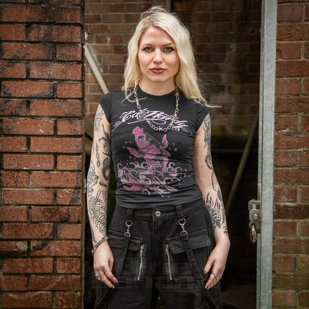 Ed Hardy Koi Fish Diamante T-Shirt (Black) | Graphic T-Shirts