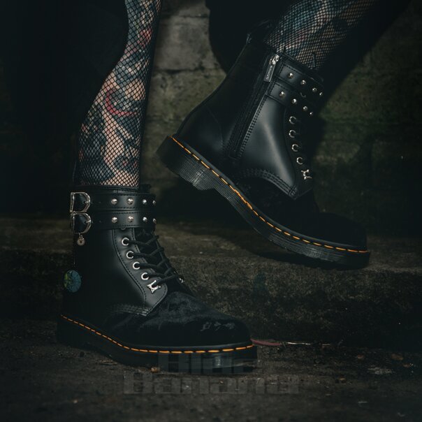 Dr Martens 1460 Wednesday Boots (Black Velvet) | Blue Banana