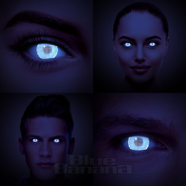 White Screen UV I-Glow Farbige Kontaktlinsen (30 Tage) | Coloured Contacts