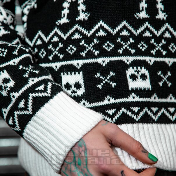 The Simpsons Official Bart Skeleton Jumper (Black/White) | Blue Banana