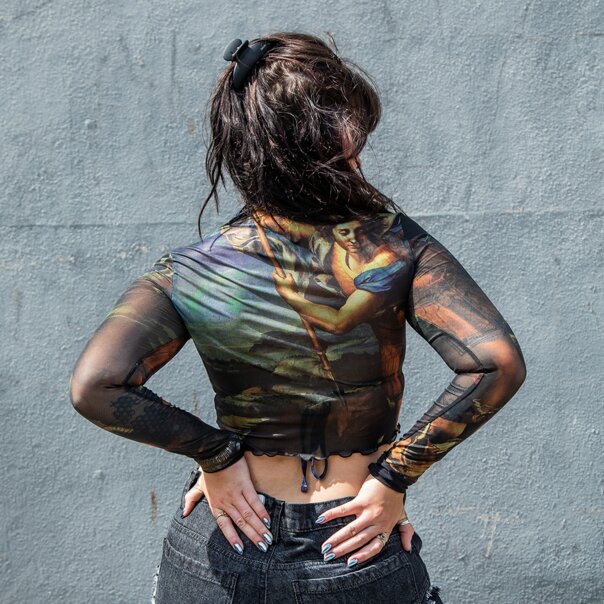 Killstar Crypt Garden Mesh Top (Multicolour) | Alternative Long Sleeved