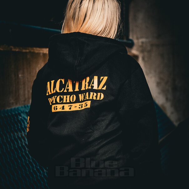 Banned Alcatraz Black Hoodie | Gothic Hoodies