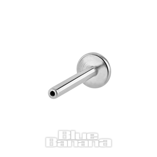 Blue Banana Poliertes Titan 1,0 X 8 Mm Fadenlose Labret-Basis (4Mm Basis)| Body Piercing Jewellery