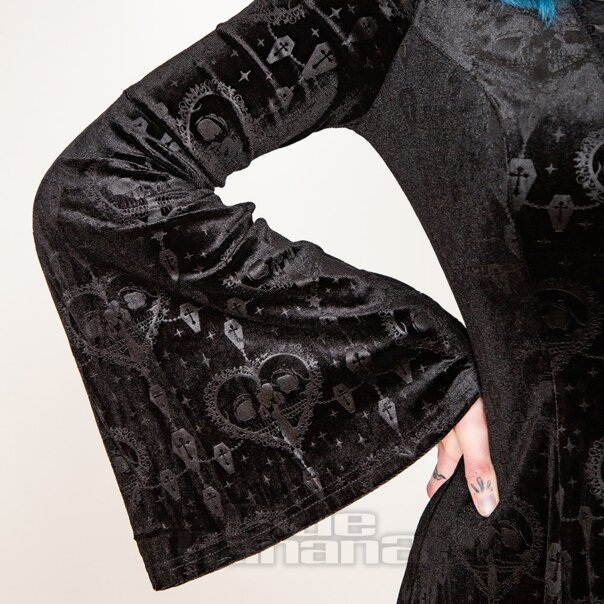 Banned Lucinda Velvet Gótica Vestido (Negro) | Blue Banana