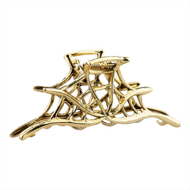 Blue Banana Spider Web Hair Clip (Antique Gold) | Alternative Fashion, Goth Clothing