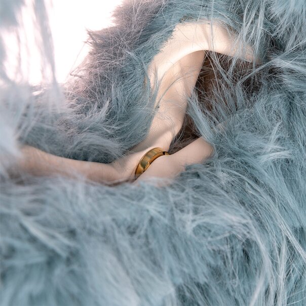 Blue Banana Long Fur Bag (Turquoise) | Alternative Accessories