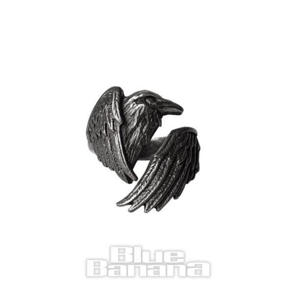 Alchemy Gothic Made Of The Night  Ring (W/Y) (Black) | Blue Banana