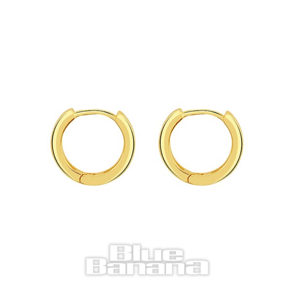 Blue Banana Vergoldet Kariert  Clicker-Hoops (Paar)| Body Piercing Jewellery