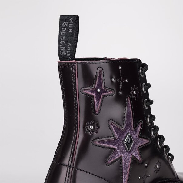 Dr Martens 1460 Wg Arcadia Velvet Boots (Purple) | Autumnal Bootss