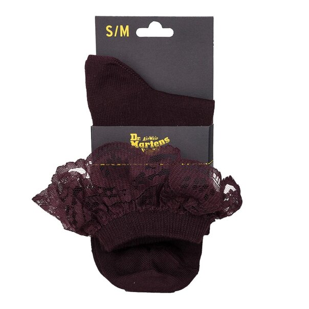 Dr Martens Frill Socks (Burgundy) | Alternative Footwear Accessories