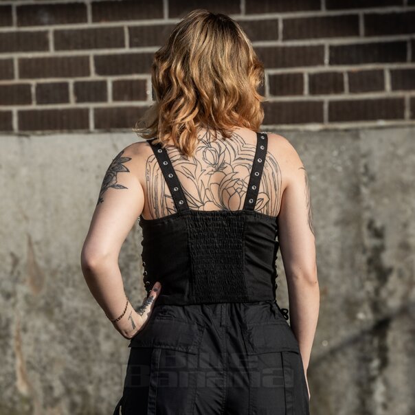 Heartless Kahlo Crop-Top (Schwarz) | Blue Banana