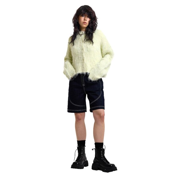 Cardigan da neonato "Prete Ragged" (Lime) | Abbigliamento alternativo
