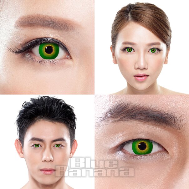 Hulk 30 Tage grüne farbige Kontaktlinsen, Coloured Contacts UK
