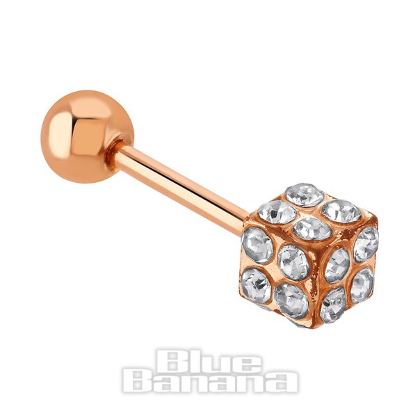 Blue Banana Surgical Steel Dice Tragus Stud Ear Jewellery