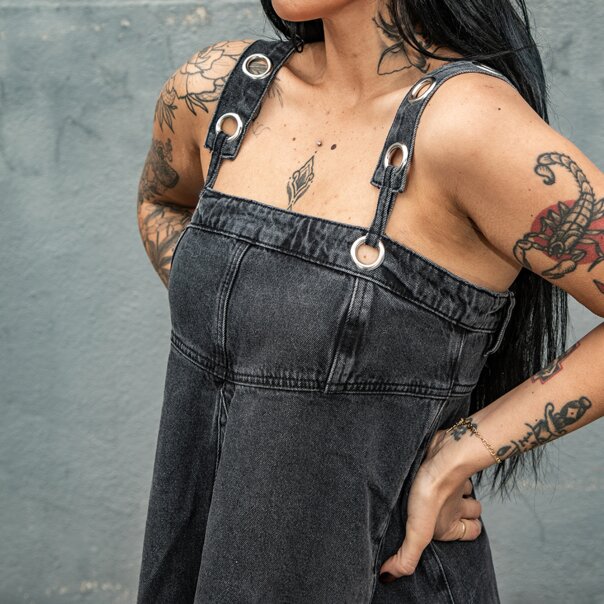 Ragged Priest Dilemma Dress (Charcoal) | Alternative Clothing