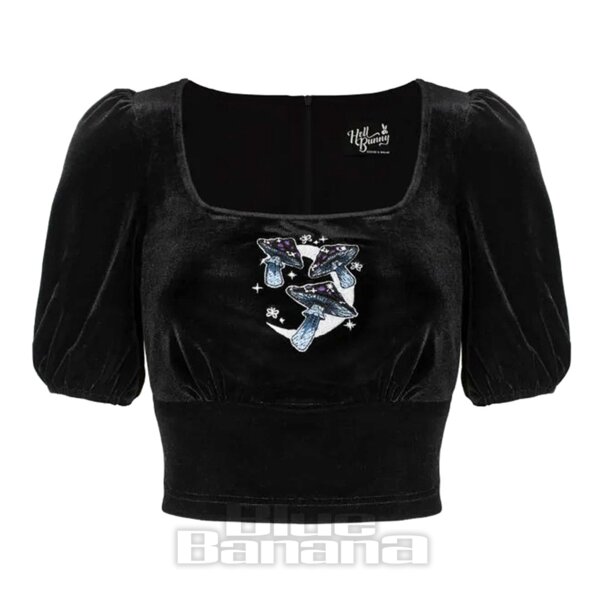 Hell Bunny Moonlit Top (Black) | Blue Banana