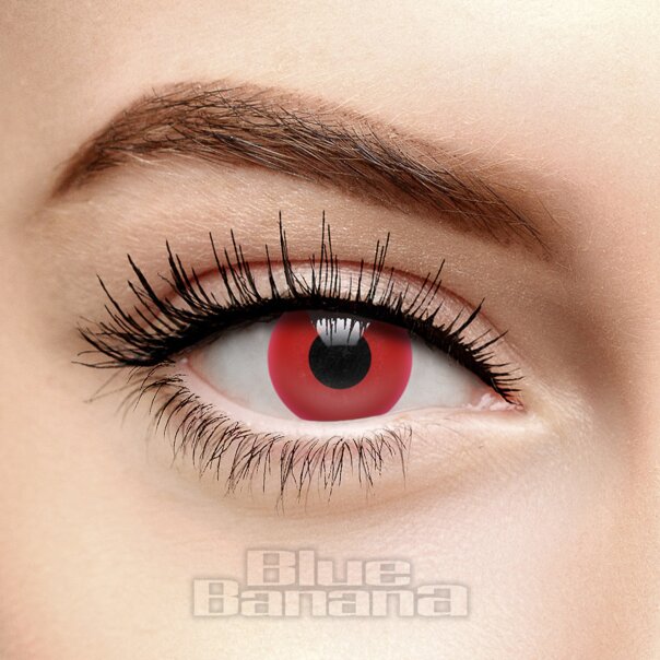 UV i-Glow 30 Tage rote farbige Kontaktlinsen, Coloured Contacts UK