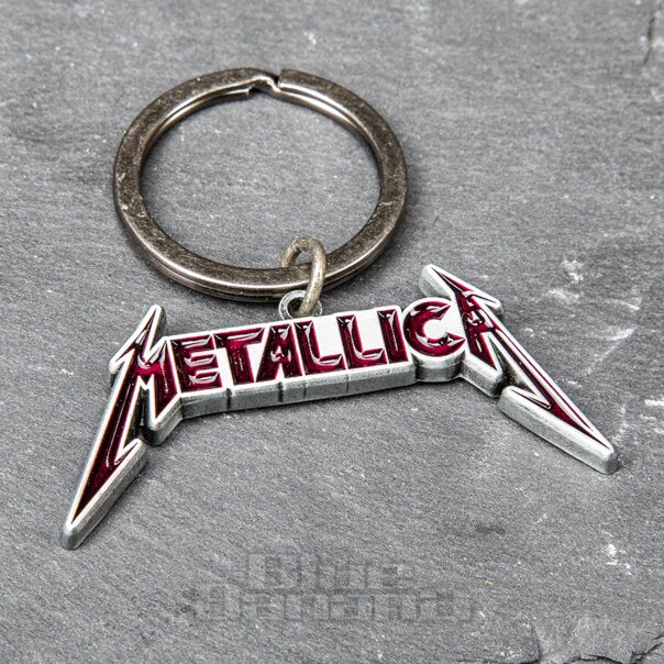 Official Metallica Logo Keyring (Red) | Band Merch Gifts