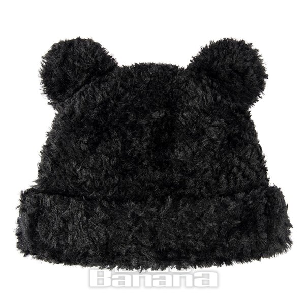 Blue Banana Knitted Ears Hat (Black) | Blue Banana