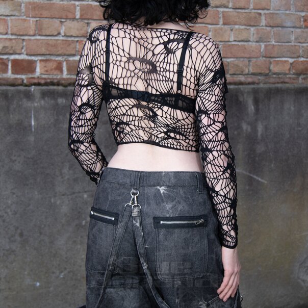 Killstar Lamenthia Mesh Top (Black) | Killstar Clothing