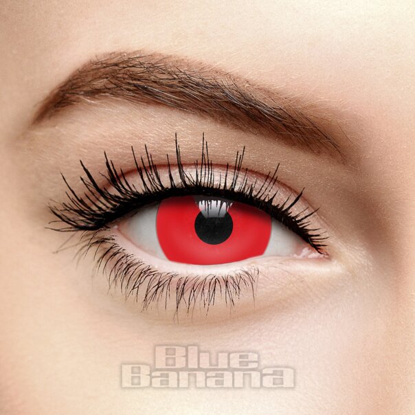 Mini Sclera 1 Day Tageskontaktlinsen in Rot, Coloured Contacts UK
