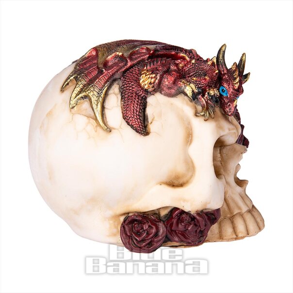Nemesis Now Llama Rosa Adorno De Calavera (Blanco/Rojo) | Blue Banana