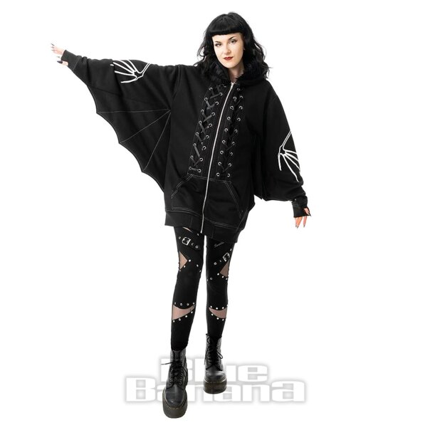 Heartless Anatomy Bat Hoodie (Black) | Blue Banana