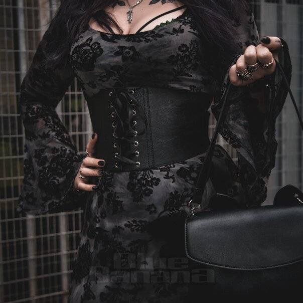 Jawbreaker Skull Maxi Dress (Black) | Blue Banana