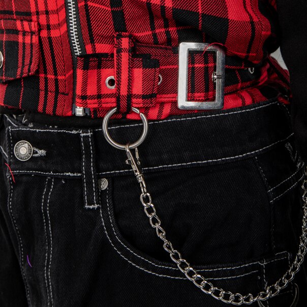 Heartless Evilyn Red & Black Check Jacket | Blue Banana UK