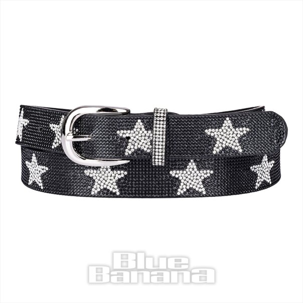 Blue Banana Crystal Stars Gürtel (Schwarz) | Blue Banana