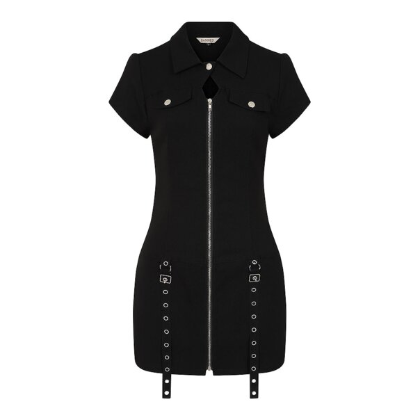 Banned Brillo Glamuroso Vestido (Negro) | Blue Banana