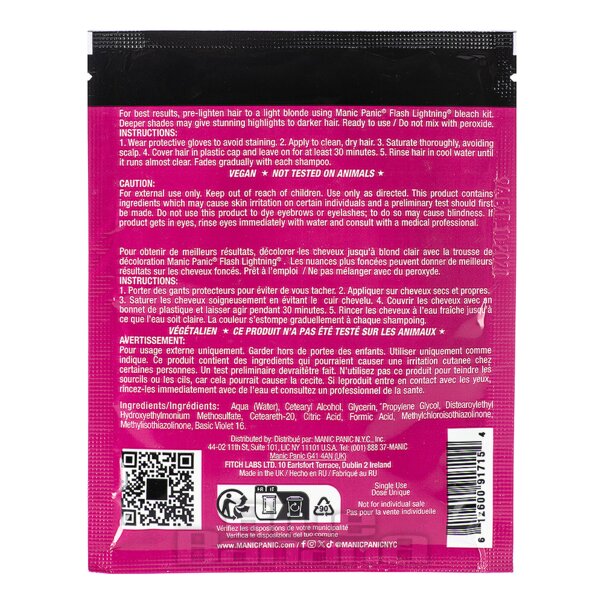 Tinte para el cabello Manic Panic High Voltage Classic Cream Formula (Rosa intenso) | Blue Banana