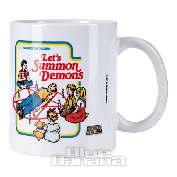 Steven Rhodes Invoquemos Demonios Taza (Blanco) | Blue Banana