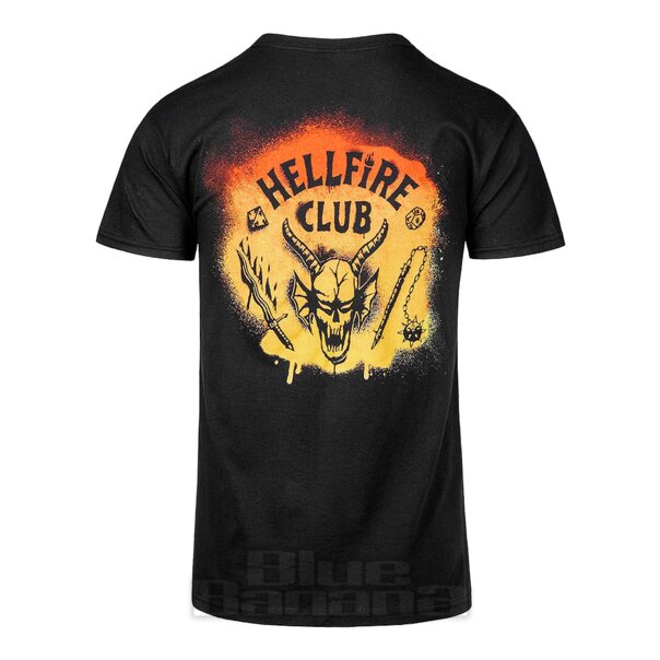 Official Stranger Things Peinture En Aérosol Hellfire T-Shirt (Noir)