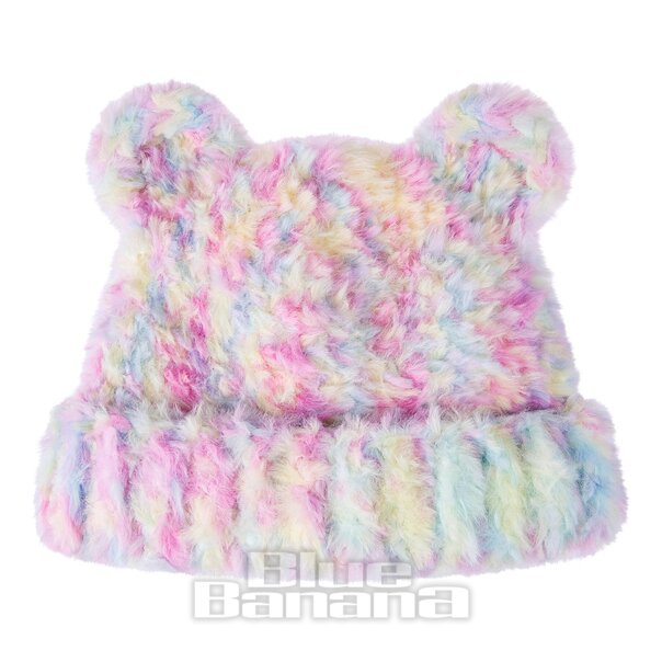 Blue Banana Knitted Ears Hat (Light Pink/Blue) | Blue Banana