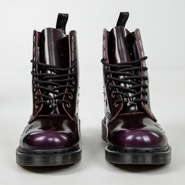 Dr Martens 1460 Wg Arcadia Velvet Boots (Purple) | Autumnal Bootss
