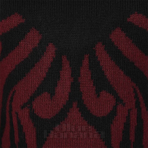 Banned Toxic Love Cropped Jumper (Black/Burgundy) | Alternative Clothing, Alternative Jumpers