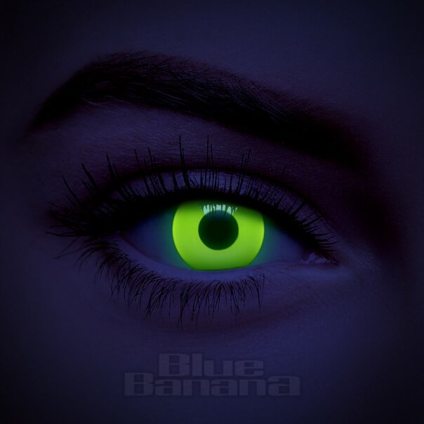 UV i-Glow 30 Tage gelbe farbige Kontaktlinsen, Coloured Contacts UK