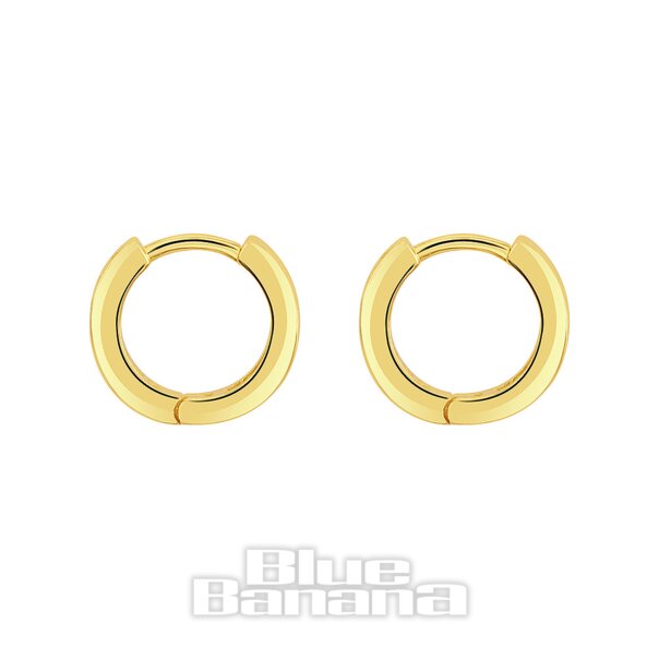 Blue Banana Vergoldet Mittlere Kristallreihe  Clicker-Hoops (Paar)| Body Piercing Jewellery