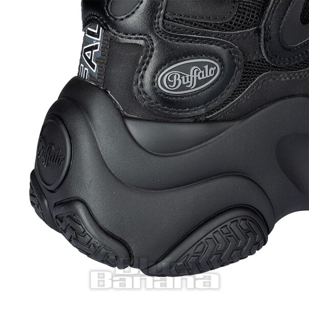 Baskets véganes Buffalo Prowler One (noires) | Blue Banana Footwear