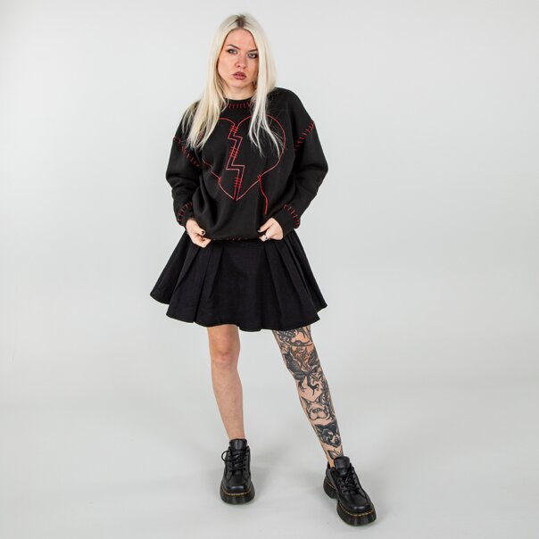 Poizen Industries Hanalei Broken Heart Jumper (Black/Red) | Blue Banana