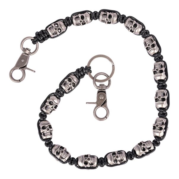 Blue Banana Skull Cord Key Chain (Black) | Alternative Accessories