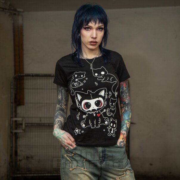 Cupcake Cult Phantom Kitty T-Shirt (Schwarz) | Blue Banana