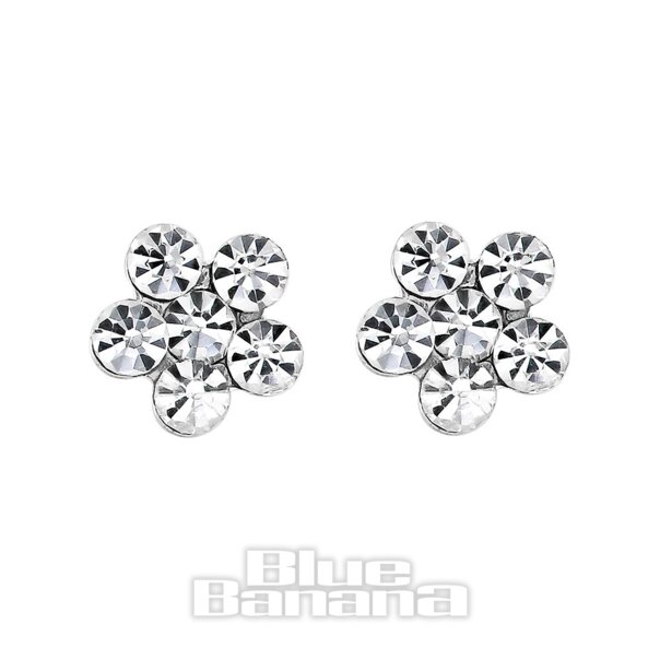 Blue Banana Sterlingsilber-Kristall-Gänseblümchen Fadenlose Labrets (2Er-Pack) | Blue Banana