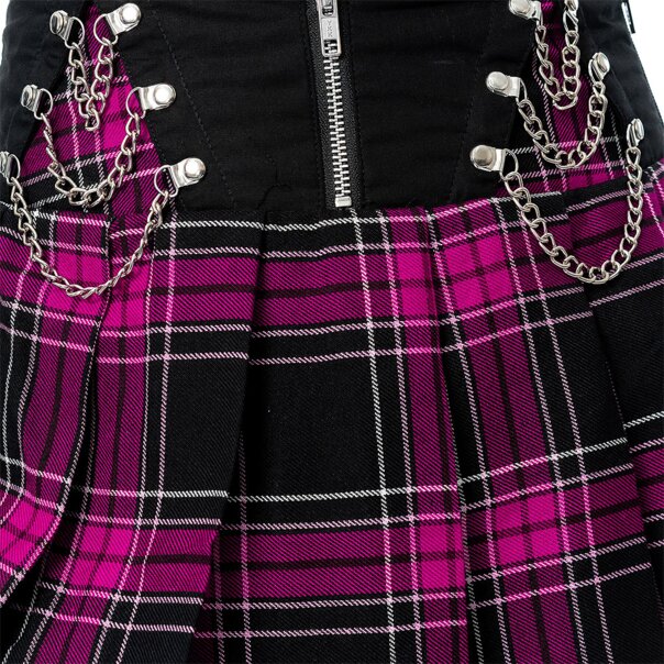 Heartless Nixie Skirt (Black/Pink) | Gothic Summer Clothing